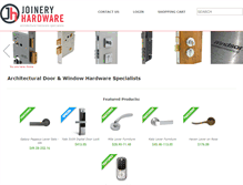 Tablet Screenshot of joineryhardware.co.nz